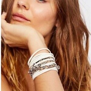 Free People Leather Wrap Bracelet  Horse Bit